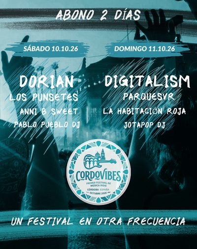 Cartel oficial de CordoVibes 2026 con el programa del 10 y 11 de octubre en Córdoba