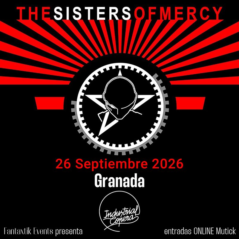 Cartel de The Sisters of Mercy en Industrial Copera, Granada, el 26 de septiembre de 2026
