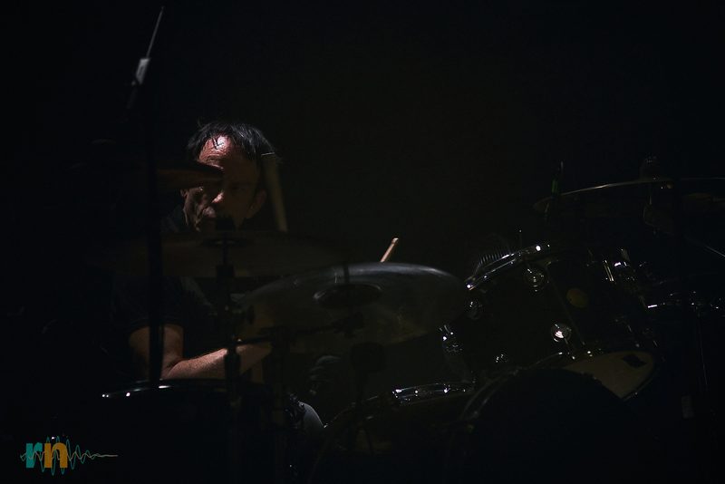Simon Gilbert on drums during the Suede concert